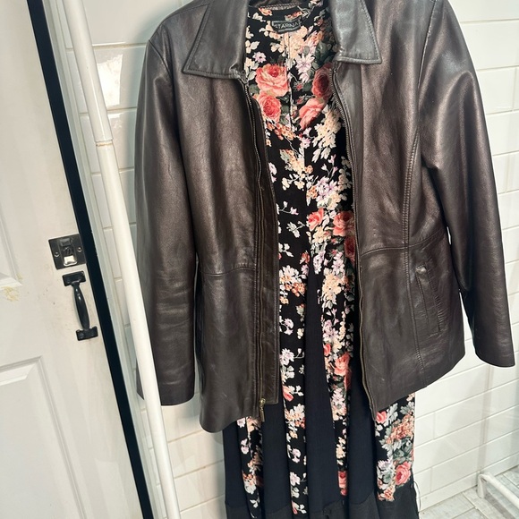 Vintage 90s Starina Black & Pink Floral Bias-Cut Midi Dress, Small but fits up L - Picture 7 of 7